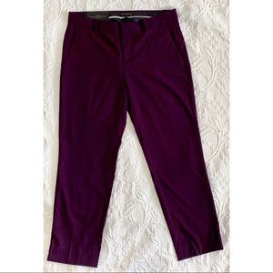Banana Republic Mid Rise Crop Pant - Eggplant